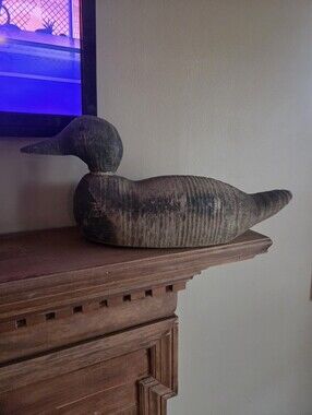 Vintage 1940's Hand Turned Duck Decoy
